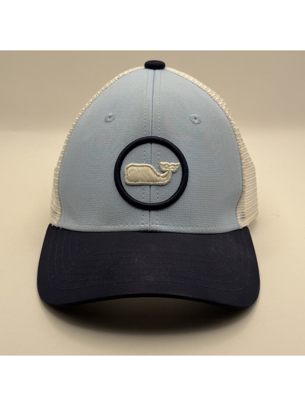 Vineyard Vines Youth Whale Performance Trucker Hat Snap Back Blue Mesh